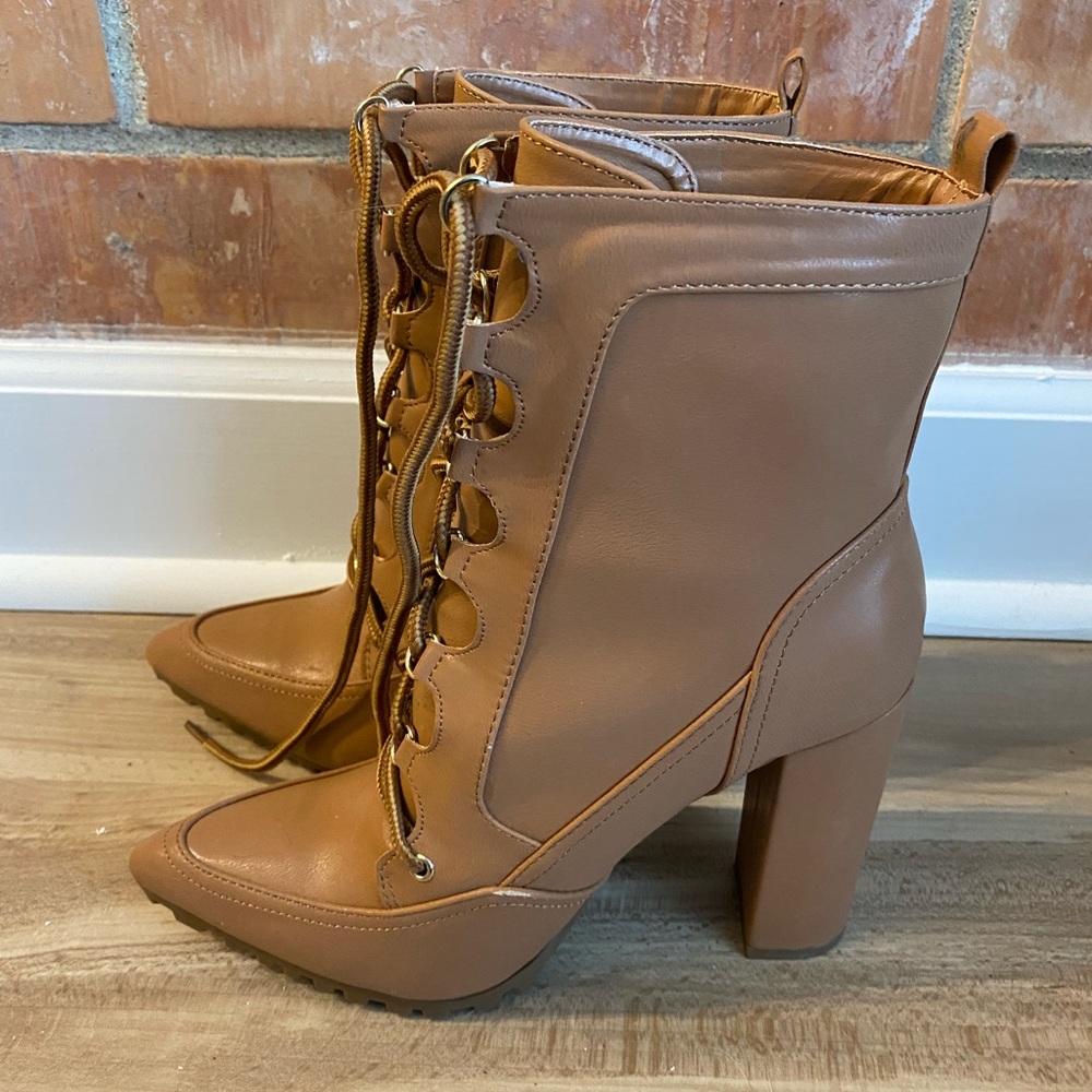 Faux leather boots, size 7